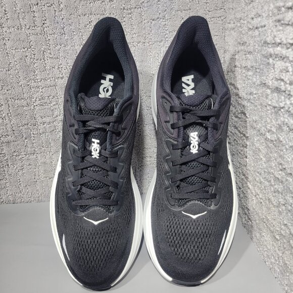 Hoka One One Bondi 9 Men's Size US 12D Black White Athletic Running Sneakers. - Picture 12 of 15